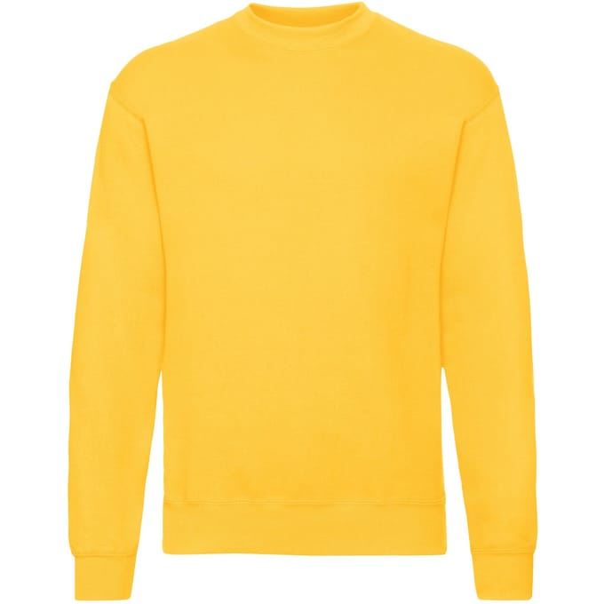 Fruit Of The Loom Heren Klassieke Drop Schouder Sweatshirt (Zonnebloem)