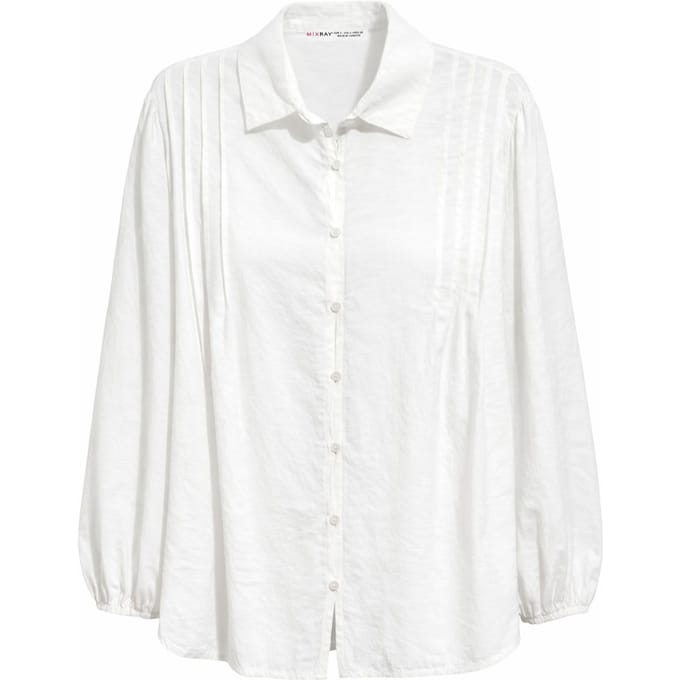 Gelaagde Ribbels Lange Mouwen Knopen Shirt