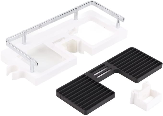 Allecto - Verstelbare Telescopische Douche Organizer - RVS, zonder boren, 30x12cm