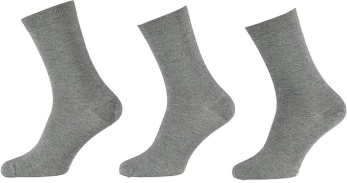 Apollo - 6-Pack - Bamboe Sokken - Platte Teennaad - Antibacterieel - Heren - grijs - 47-50 - 121471000
