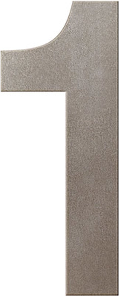 Huisnummer - Mocca blend - RVS - GPF - Mocca blend 1, 150 mm