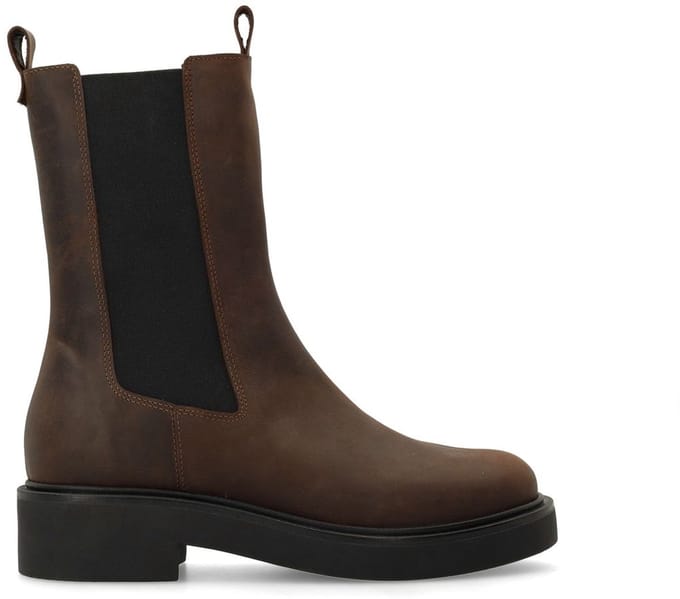 Sacha - Dames - Bruine leren chelsea boots - Maat 36