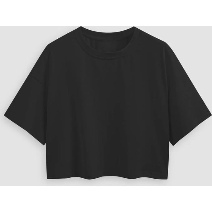 Basis Crew Neck Cropped T-Shirt