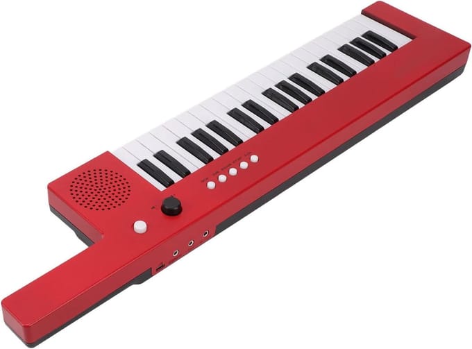 Elektronisch Orgel - Mini Keytar Piano - Muziek Maken - Ingebouwde Batterij - Compact Formaat - Rood
