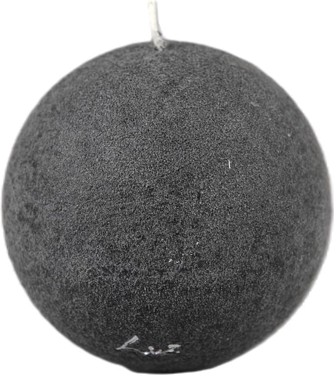 Rasteli Luz Your Senses Velours Kaars-Bolkaars Zwart-Grijs D 10 cm
