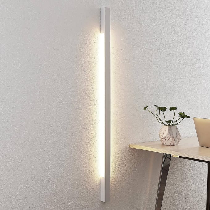 Arcchio LED wandlamp Ivano, 130 cm, wit, aluminium