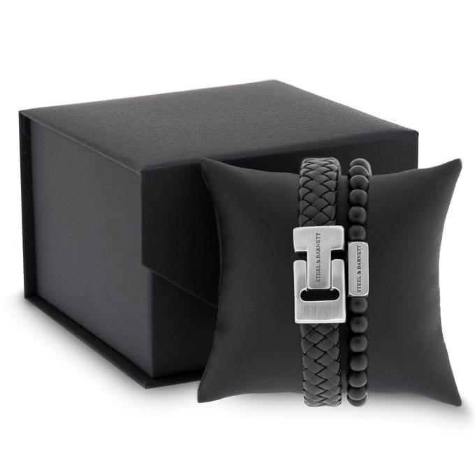 STEEL & BARNETT - Geschenkset Heren - Duo Set Zwart - Maat M