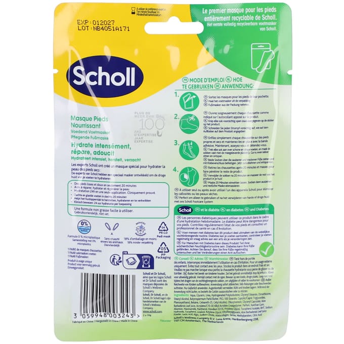 Scholl Voetmasker Expert Care Aloe Vera - 1 Paar