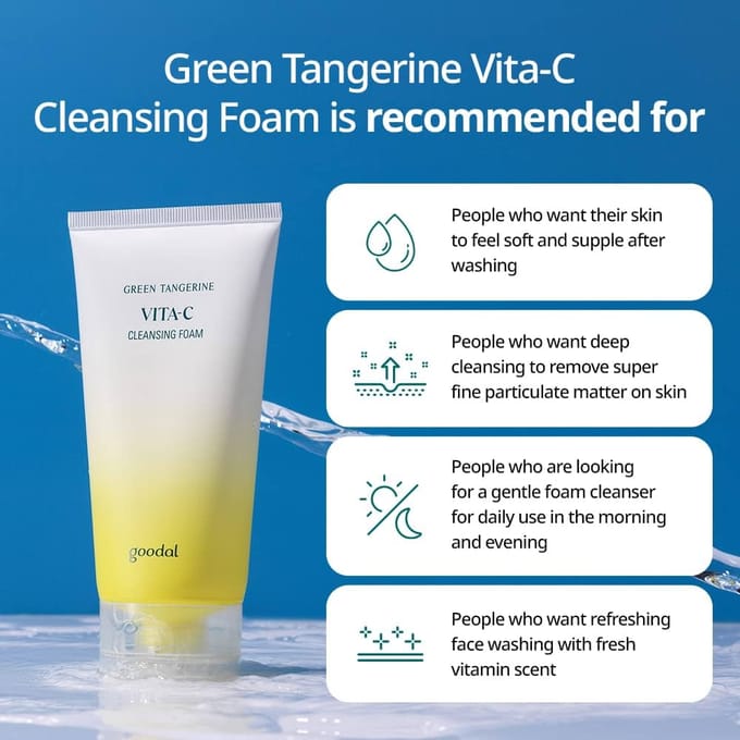 Goodal - Green Tangerine Vita C Cleansing Foam - Gezichtsreiniger