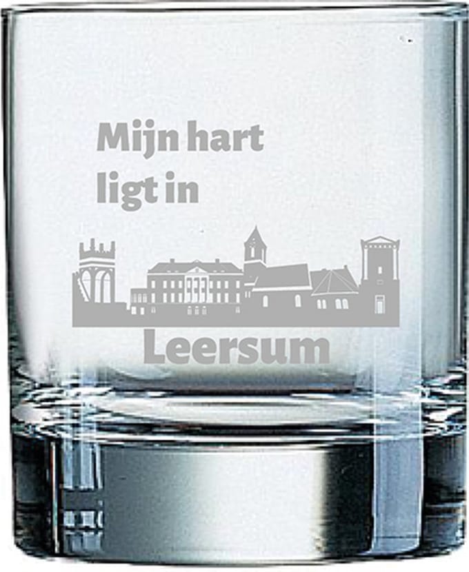 Gegraveerde Whiskeyglas 20cl Leersum
