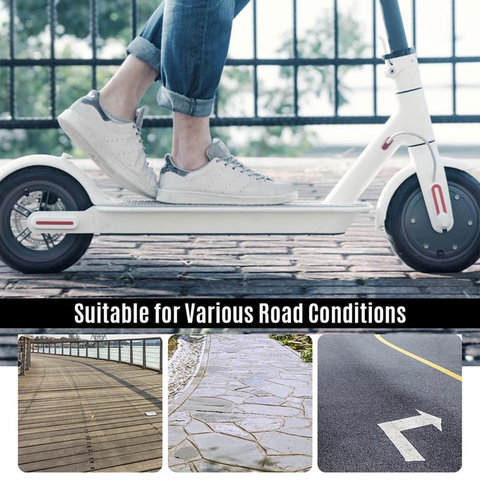 Elektrische scooterband 8,5 inch elektrische scooterband Schokabsorberend rubberen wiel Niet-pneumatisch Type 1 rood