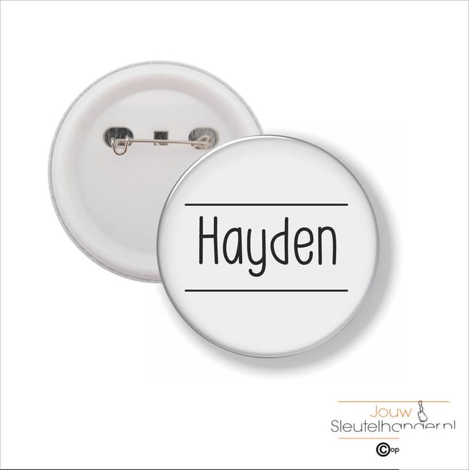 Button Met Speld 58 MM - Hayden