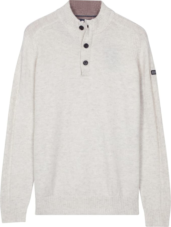 Baileys – Heren – Gebreide trui – Wollen – Pullover – Regular fit – Licht beige – 520095-825