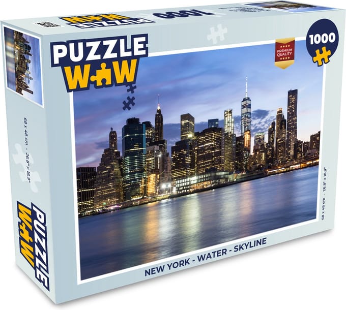 Puzzel New York - Water - Skyline - Legpuzzel - Puzzel 1000 stukjes volwassenen