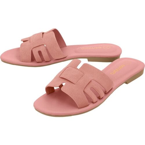 ESMARA Leren dames slippers (Lichtroze, 36)