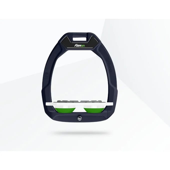 Veiligheidsstijgbeugels Plat Grip Groen/Wit/Groen Flex-On Safe-On