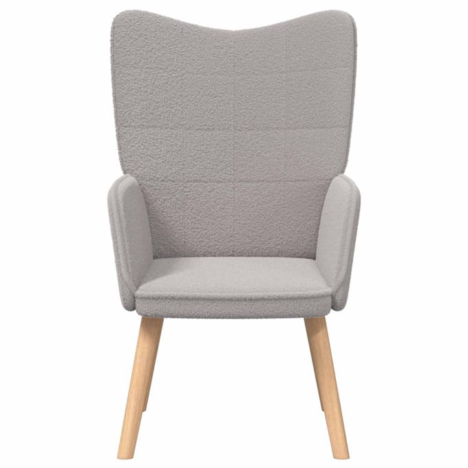 vidaXL - Fauteuil - Lichtgrijs - 62 - x - 67 - x - 95,5 - cm - Sherpa - Stof