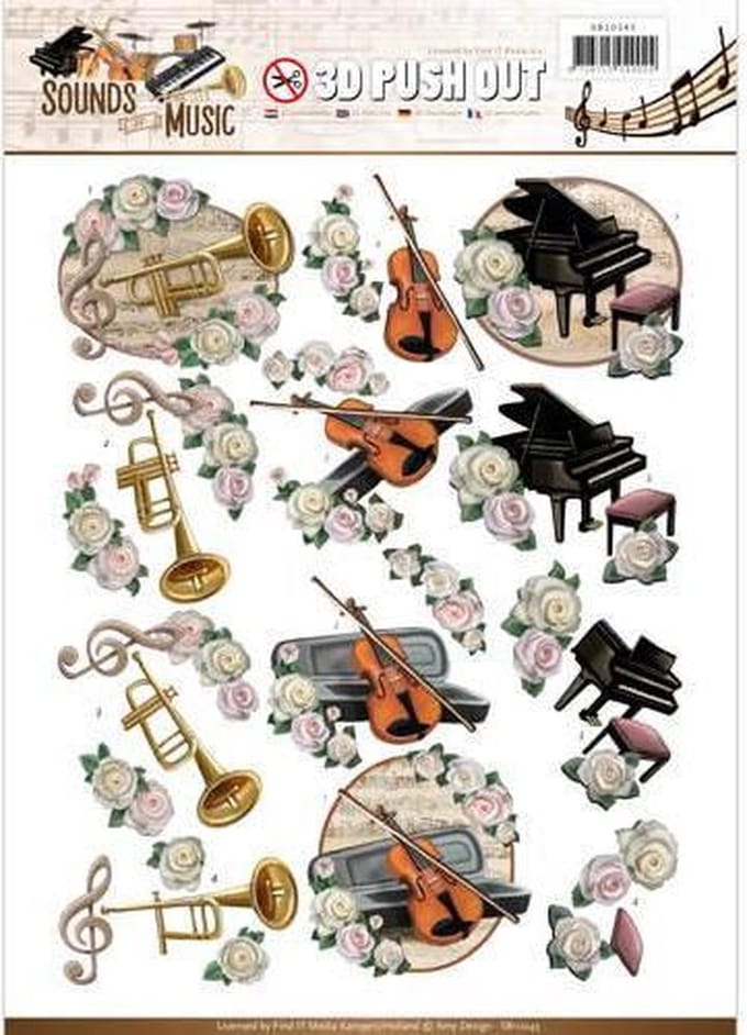 Classic - Sounds of Music 3D-Push-Out Amy Design