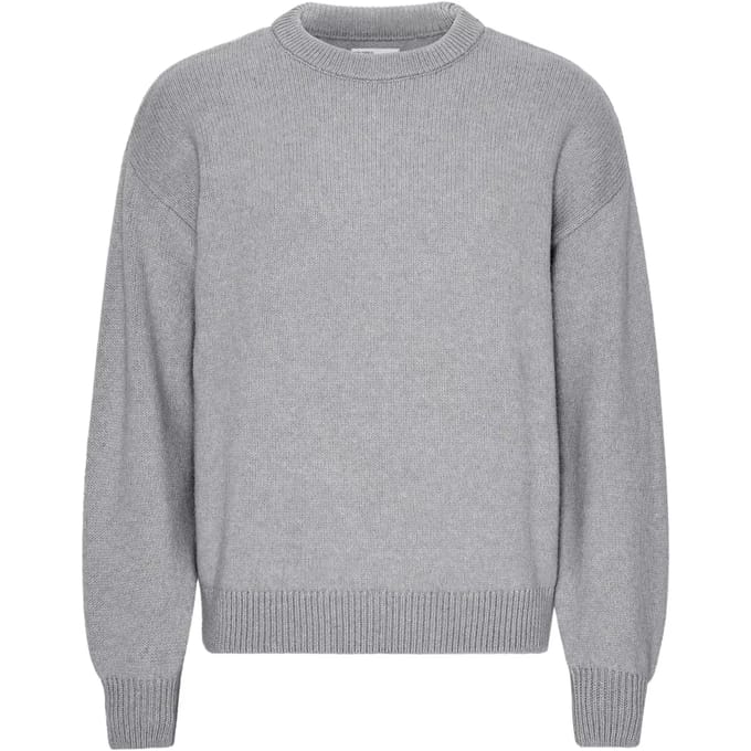 Trui met oversized ronde hals Colorful Standard Heather Grey