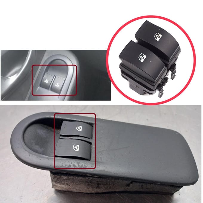 BDP848 Interrupteur de commande de vitre avant gauche droite 10 broches pour Renault Clio MK2 BB/CB 1998-2014 8200060045