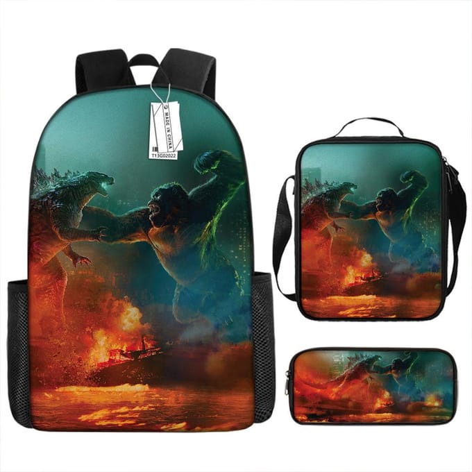 Godzilla Godzilla Student Schooltas Cartoon Kinderrugzak Schoudertas Anime Trend 17 inch backpack