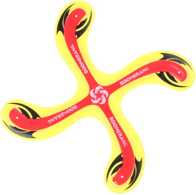 Johntoy Outdoor Fun Boomerang Geel 25 Cm