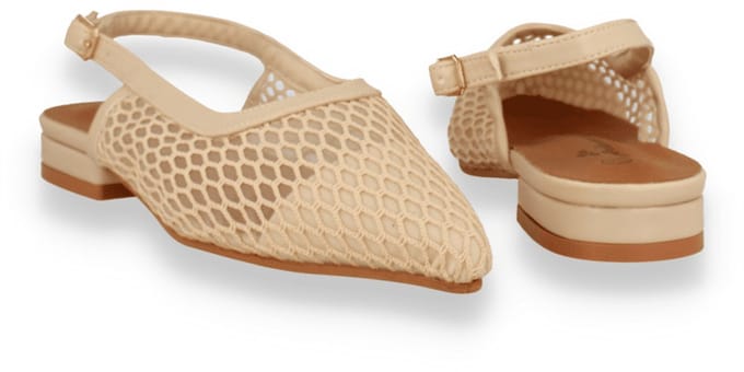 Mode-mania Dames Slingback | Beige | Maat: 39