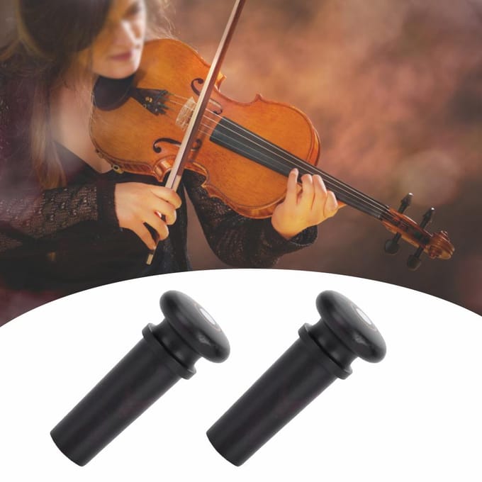 2 stuks hoogwaardige jujubehouten vioolstaartpen muziekinstrumentaccessoires(Type A) black