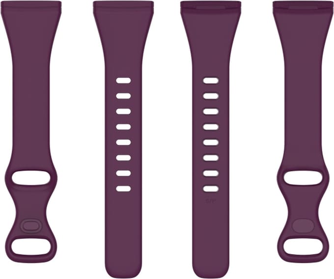 Siliconen bandje - geschikt voor Fitbit Versa 3 / Versa 4 / Sense - maat M/L - paars