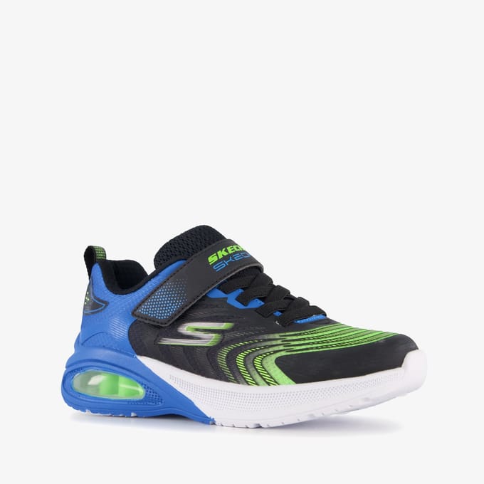 Skechers Microspec Max jongens sneakers met airzool blauw groen