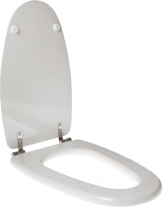 Toiletzitting - WC deksel - Badkamer vernieuwen - Hoge kwaliteit polyester - Model XL - Wit