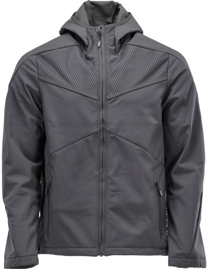 Mascot Customized Softshell jas met capuchon 22102-649 - steengrijs - S