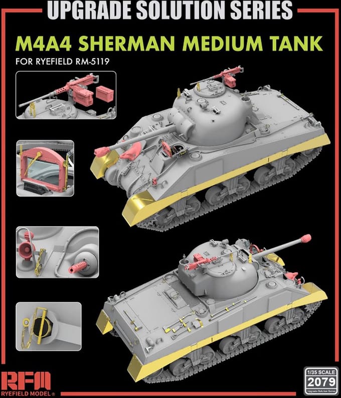 Rye Field Model Modelbouwpakket - 2079 Upgrade set M4 A4 Sherman serie voor RFM5119 Accessoires set - 1:35 - Modelbouw