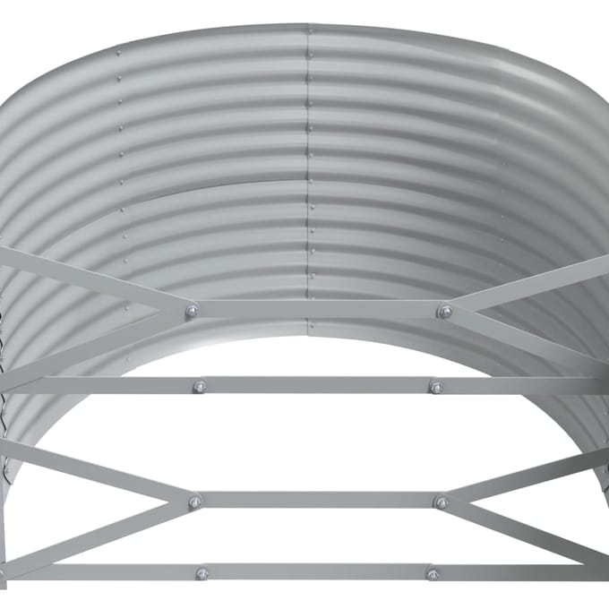 vidaXL - Plantenbak - 249x100x68 - cm - gegalvaniseerd - staal - grijs