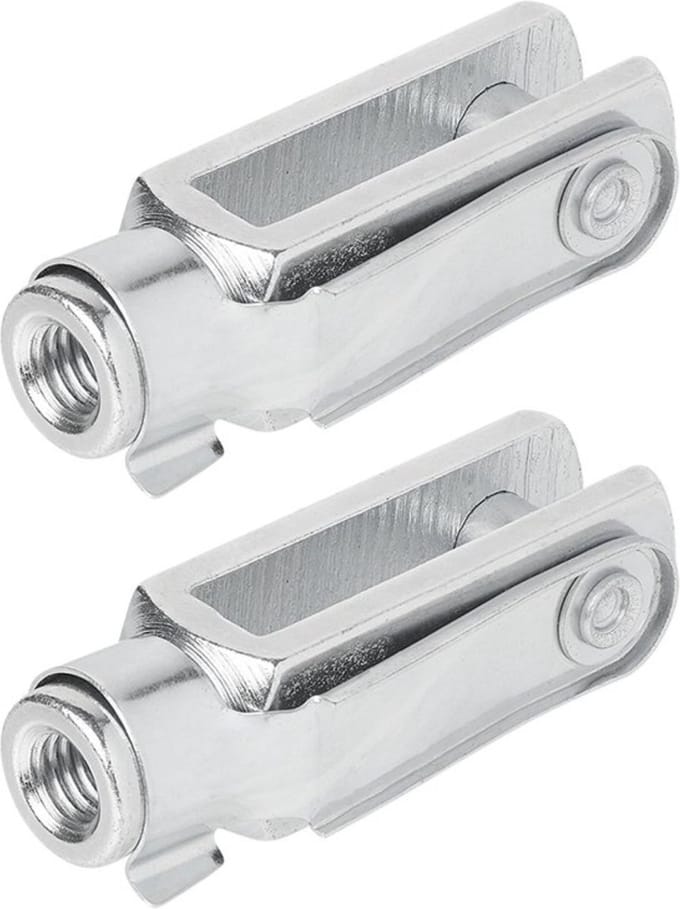 ProPlus Gaffel M8 - Verzinkt staal - 58 mm - 2 stuks