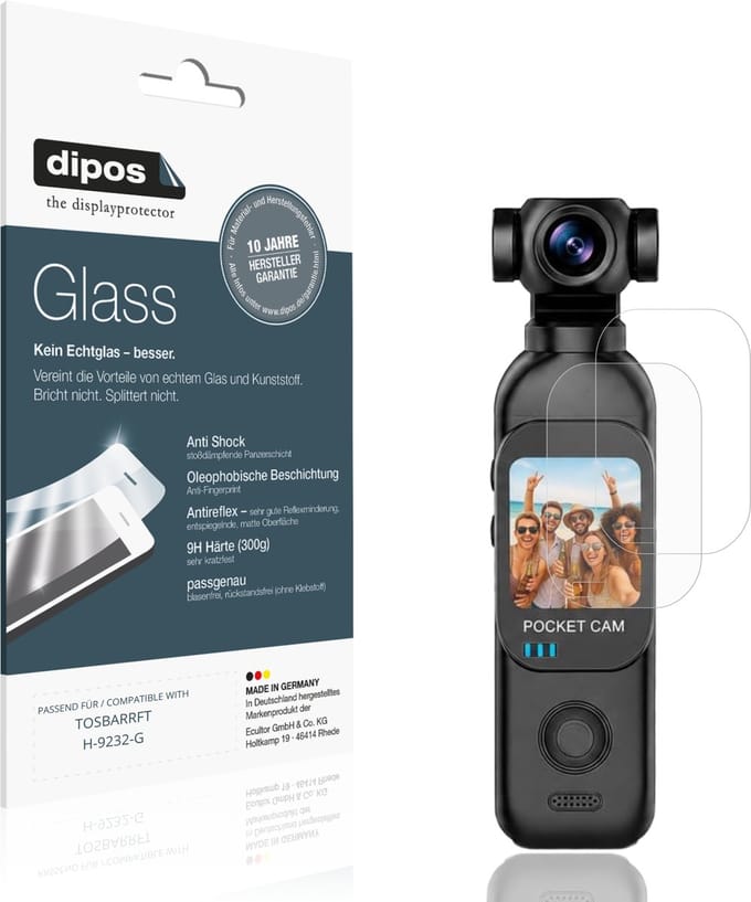 dipos – 2x Matte Pantserfolie geschikt voor TOSBARRFT H-9232-G | 9H Screenprotector