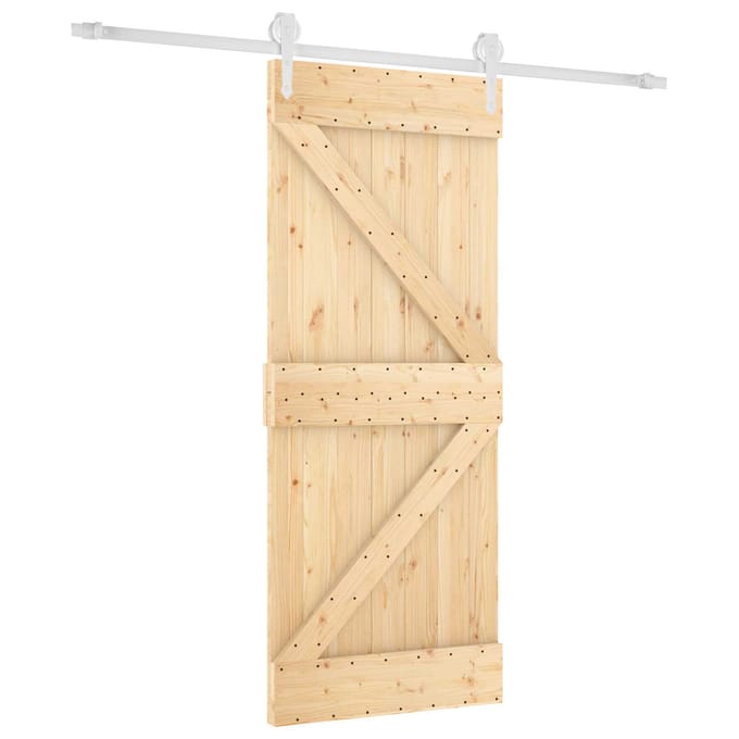 vidaXL - Schuifdeur - 85 - x - 210 - cm - Massief - Pine - Hout - (Onbehandeld)