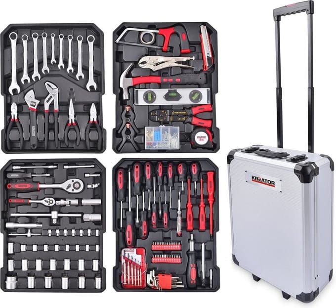 Kreator KRT951011 Gereedschapskoffer - 253 delig - Trolley