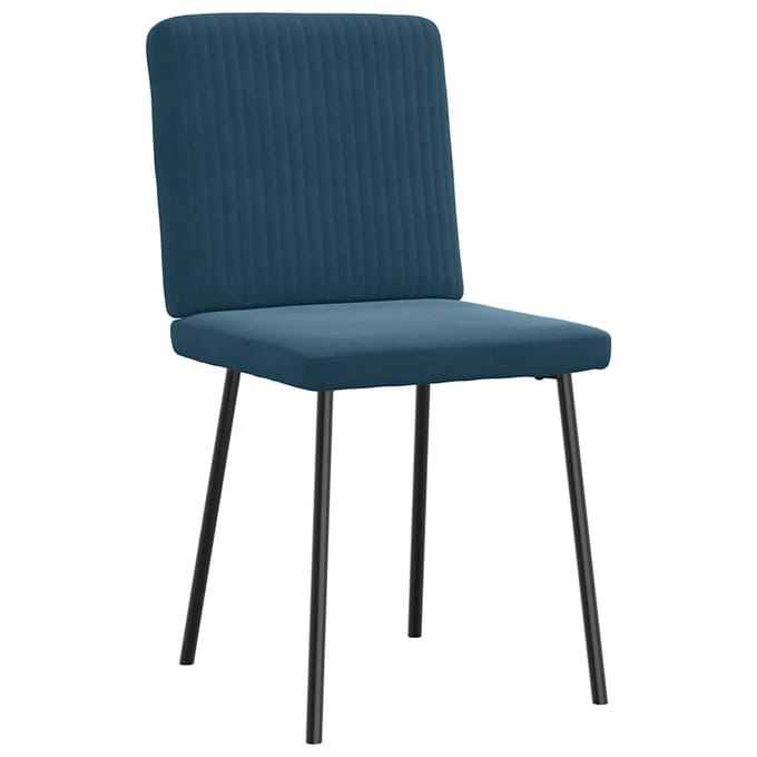 vidaXL Eetkamerstoelen 6 st fluweel blauw