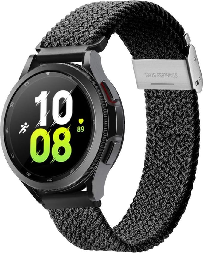Dux Ducis Mixture II Strap - Universeel Smartwatch Bandje 22MM - Zwart