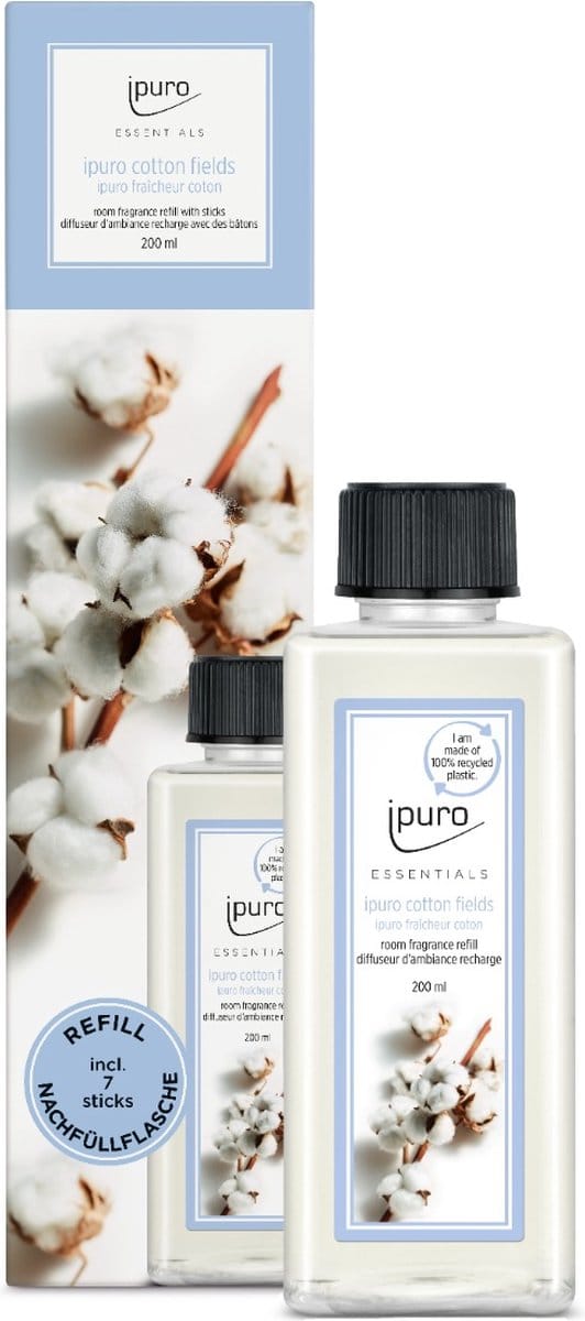 Ipuro Geurstokjes Navulling Cotton Fields 200 ml