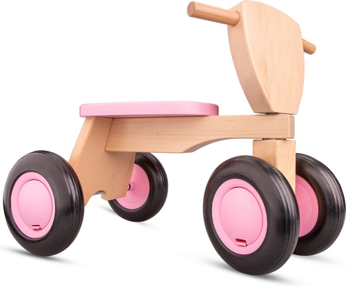 New Classic Toys® Houten Loopfiets - Road Star - Roze
