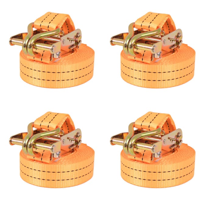 vidaXL - Spanbanden - 1 - ton - 6mx38mm - oranje - 4 - st