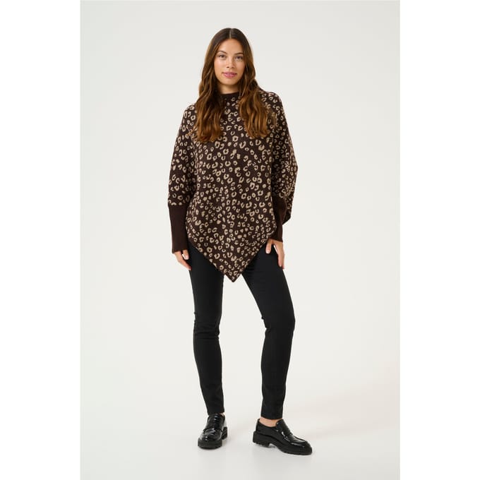 Poncho KAmolly Poncho Oversize fit brown