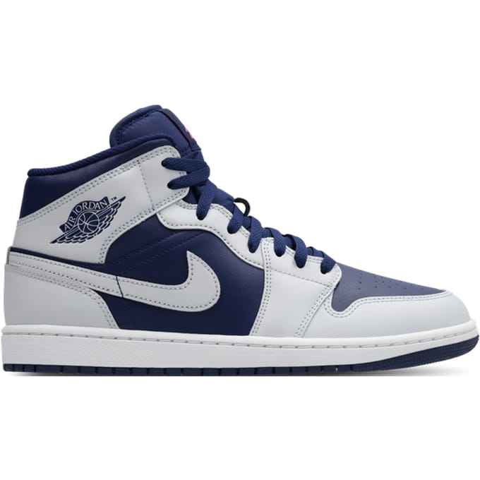 Jordan Aj1 Mid Sneakers Heren - Blauw - Maat 41 - Leer, Synthetisch