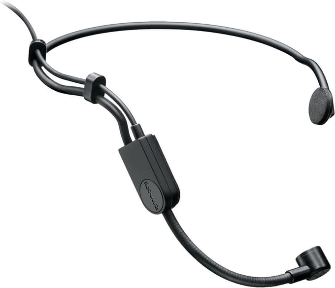 Headset microfoon - Draadloze microfoon - Zingen Podium - Flexibele zwanenhals - Cardioïde patroon - Zwart