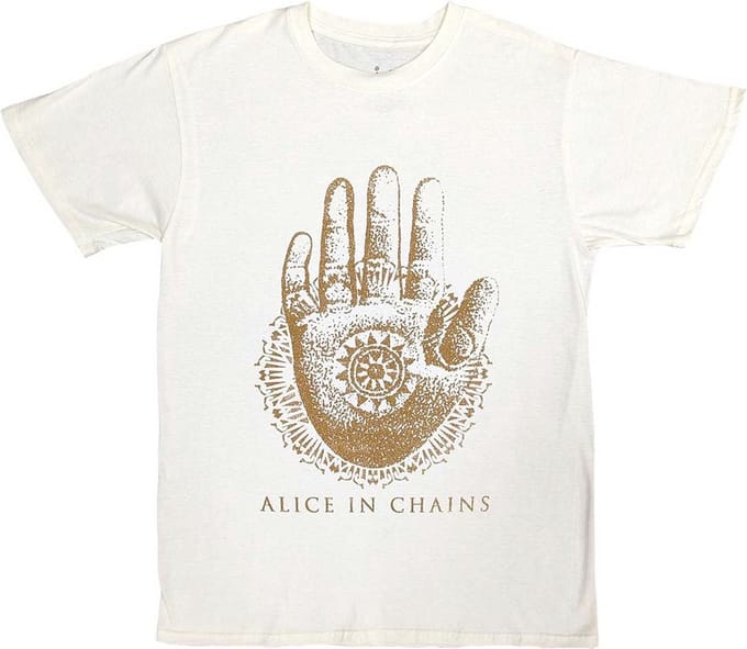 Alice In Chains - Hand Heren T-shirt - L - Creme