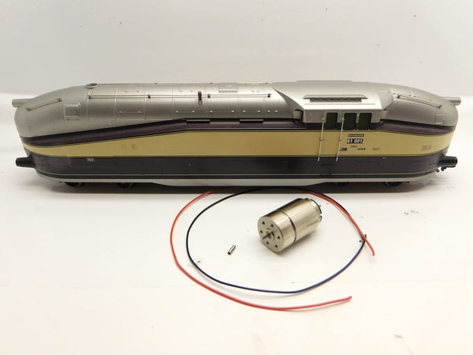 micromotor HMT005 motor ombouwset voor Märklin / Trix BR 61, Henschel-Wegmann-Zug