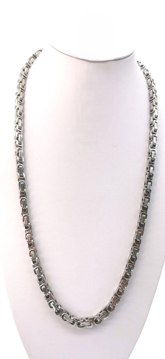 RVS - Ketting - vierkant koningsschakel - L 70 cm - Br 6.5mm - Stoer- Statement.