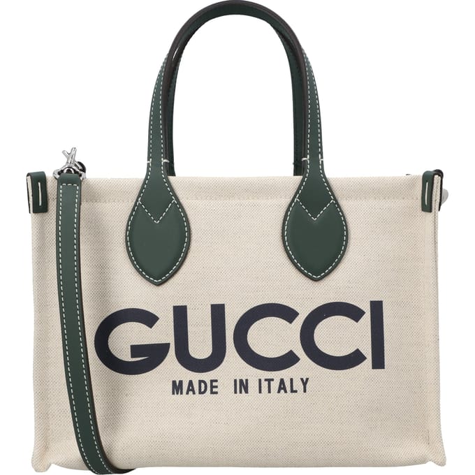 Gucci Kleine Tote Bag Met Gucci Print Groen